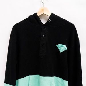 Diamond supply black and blue block hoody